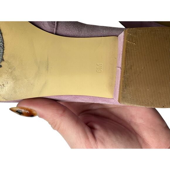 Talbots Women’s Edison Suede Ballet Flat Slip on Shoes 6M Pastel Violet Spring - Picture 4 of 6